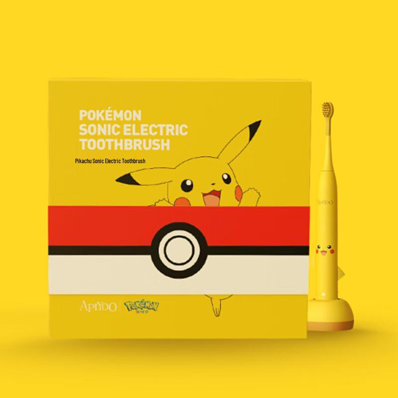 ApiYoo Pikachu Sonic Electric Toothbrush for Kids