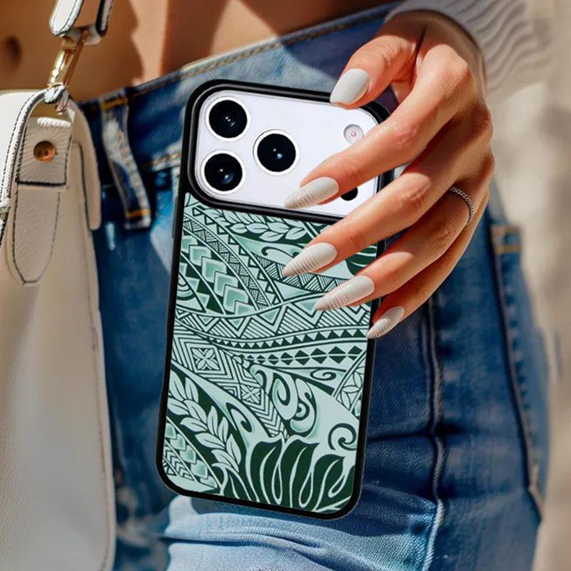 Маори Племенной Самоанский Полинезийский Чехол Для Телефона Для iPhone 17 Air 14 15 13 12 Max Чехол Для Apple 16e 11 Pro Max Plus Coque