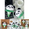 Adorable Mini Panda Plush Toy Keychain Soft Cotton Cute Animal Doll White Green