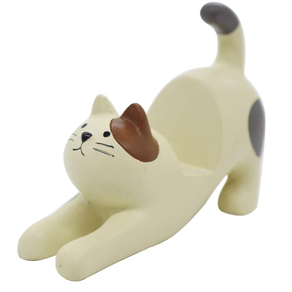 Desktop Stand Mobile Phone Lazy Bracket Lazy Cat Mini Phone Holder Resin Phone Bracket Cat Shape