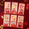 6Pcs Chinese New Year Red Envelopes Dragon Year Hongbao Spring Festival Luck Money Bags Spring Festival RedEnvelopes