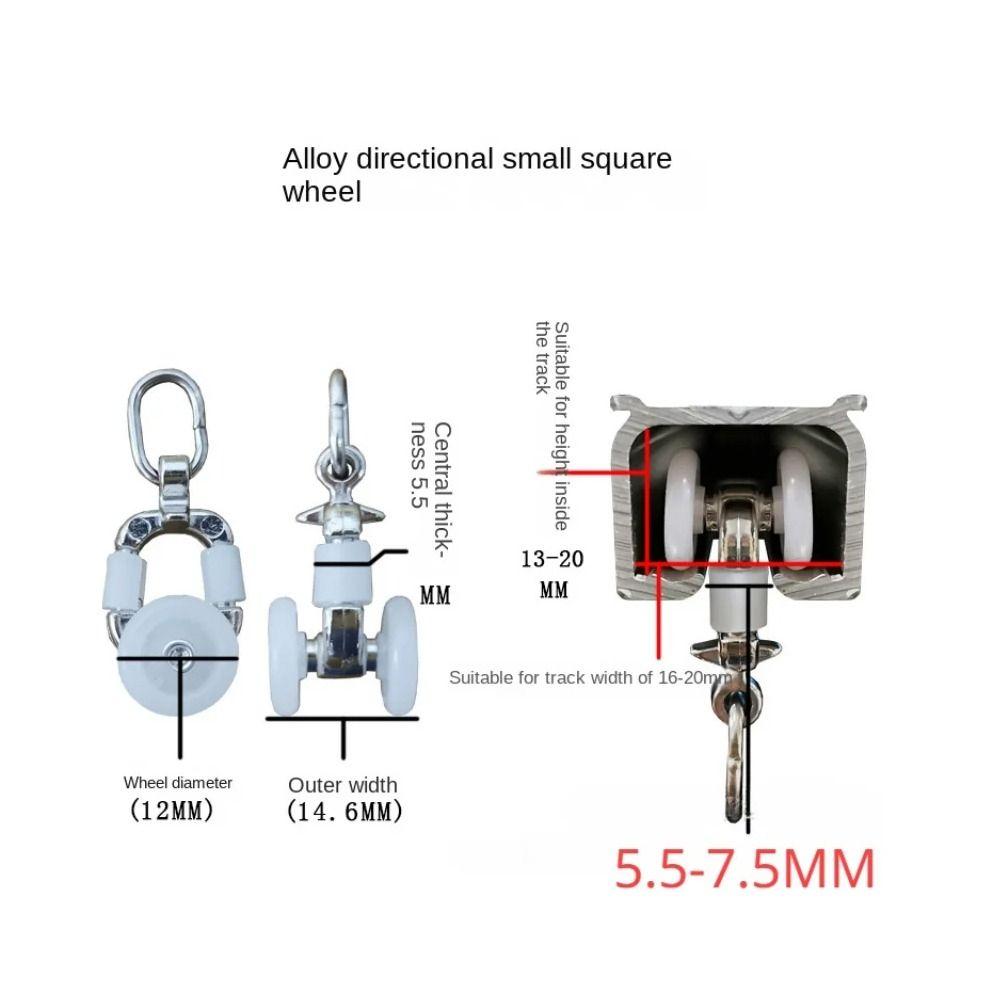 Durable Curtain Track Roller Silent Hooks Drapery Rail Sliding Glider Ceiling Pulley