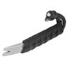 Stainless Steel Pocket Pry Bar with Paracord MultiPurpose Mini Crowbar Crank Scraper(Black )