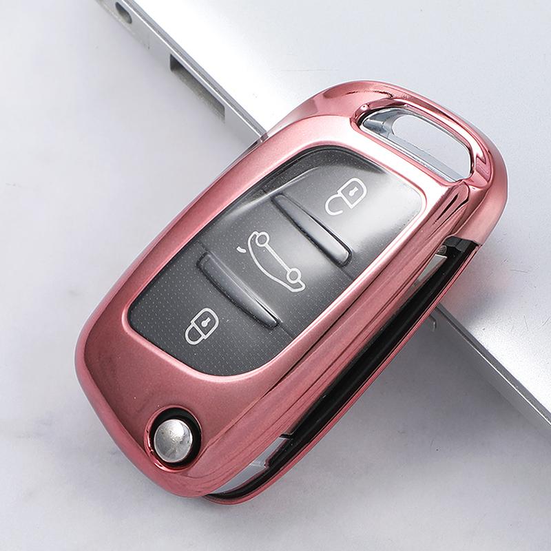 Мягкий TPU Чехол-брелок с 3 кнопками для ключа Peugeot 107 207 306 307 407 308 607 для Citroen C2 C3 C4 C5 C6 C8 DS4 Защита