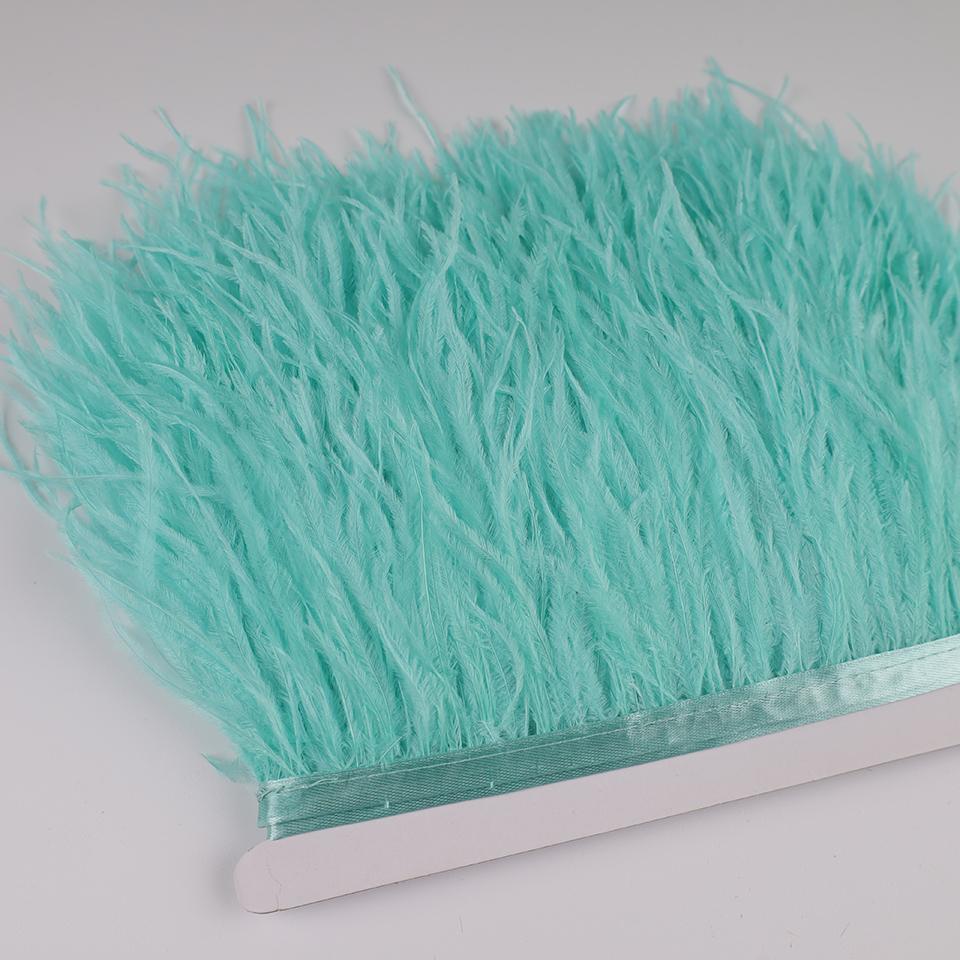 Отделка из перьев страуса 13-18 см, перья на кромке ленты, для DIY, свадебного шитья, украшения платья, поделок, аксессуаров