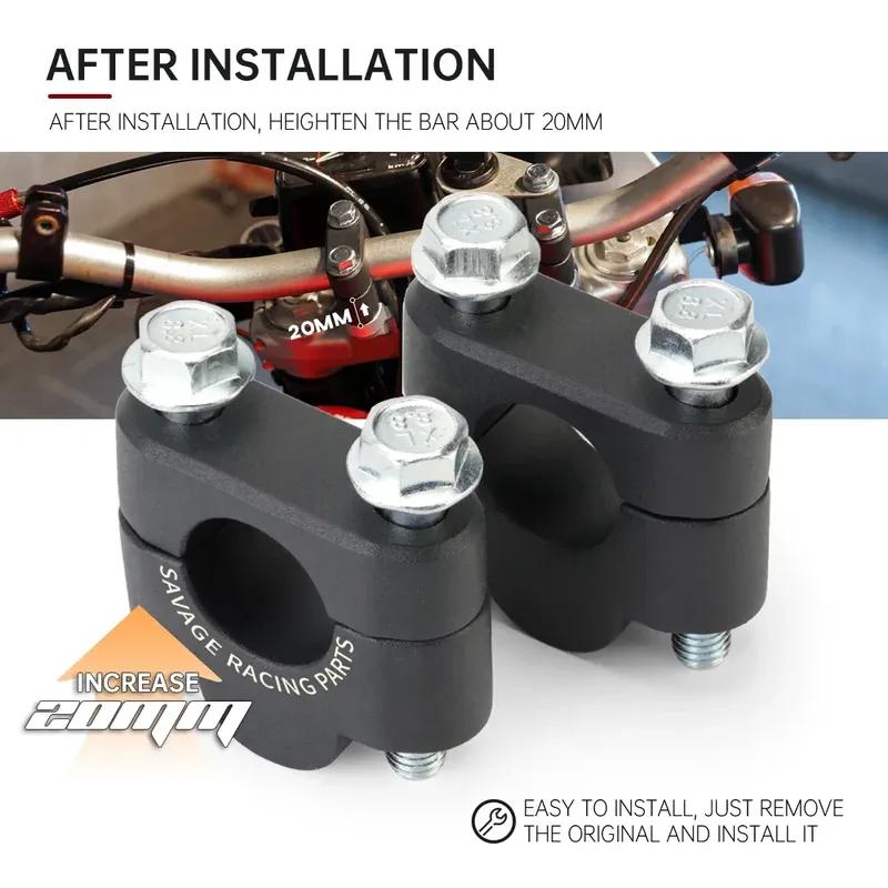 Handlebar Riser Clamp Cover For YAMAHA MT03 MT 25 15 XJR 1200/1300 XT660 R/X WR YBR 125 XSR FZS FZ16 Motorcycle Handle Bar Mount