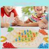 Wooden Geometric Chain Puzzle Game For Family Brain Teasers And Skills Development