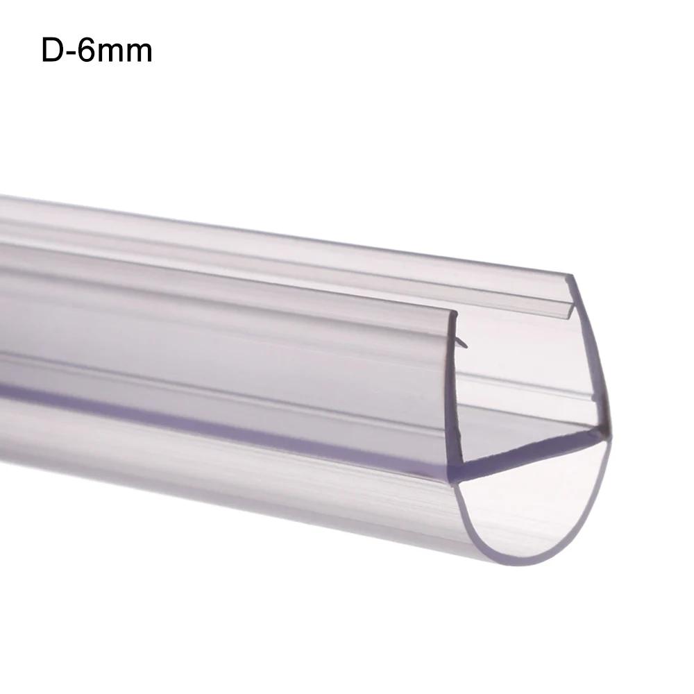 4mm/6mm/8mm/10mm/12mm PVC Sealing Strips Bathroom Glass Door Weatherstrip Window Seal Water Baffle Rubber Bath Screen Hardware