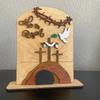 Easter "He Is Risen" Wooden Tomb Scene - Handcrafted Cross Tabletop Decor, Religious Resurrection Display For Home