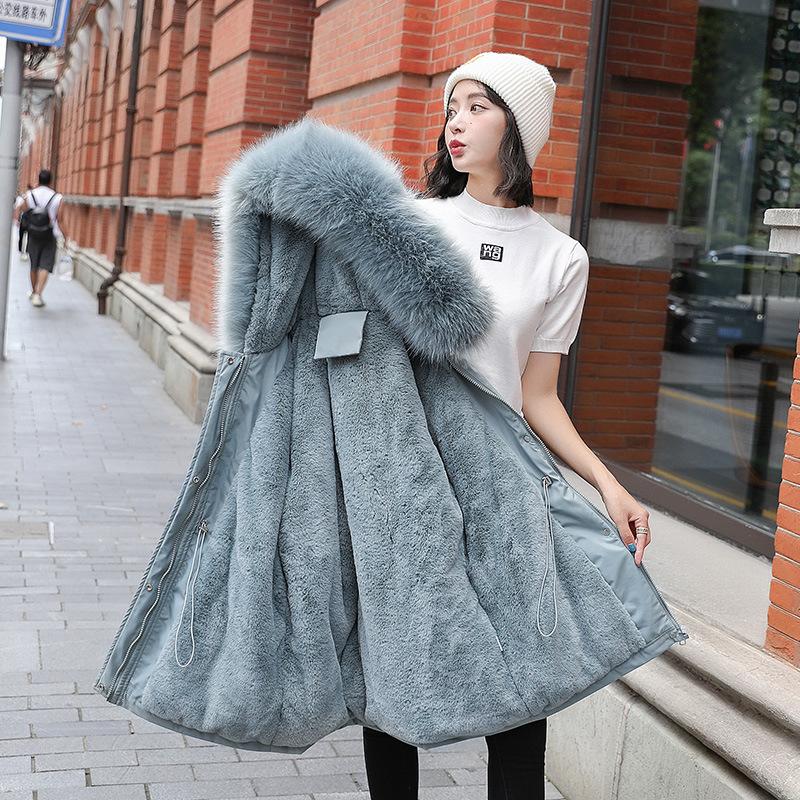 Jacket Women's Short Cotton-padded Jacket New Winter Clothes Fur One-piece Cotton-padded Jacket Loose Plus Velvet Pie To Overcome The Coat