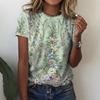Fashion Tops For Woman Tees Summer Women Shirt 3D Floral Print Short Sleeve Female T-shirts Plus Sized Women's Clothing