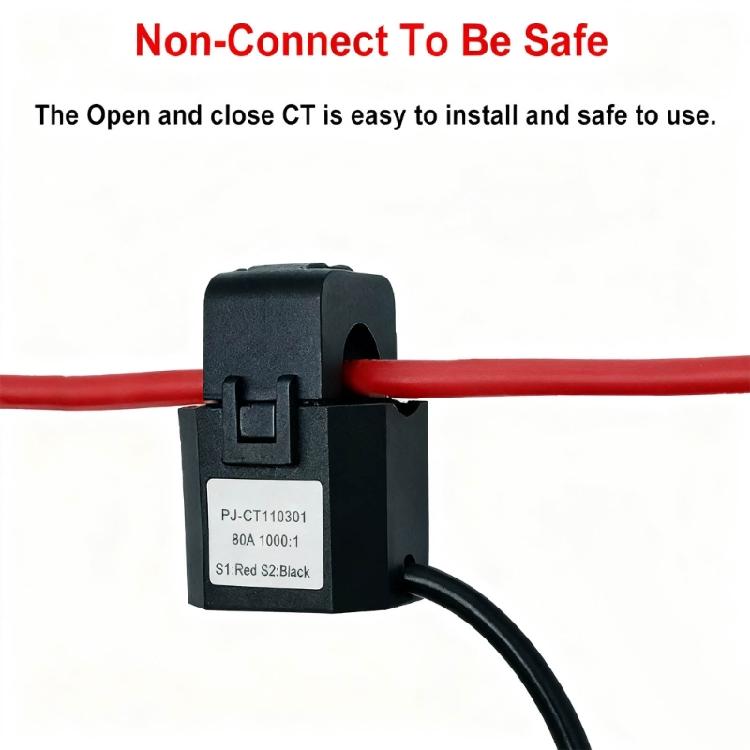 1 Channel Energy Meter 80A Current Voltage Changer Clamp Electricity Statistics Monitoring Device for Home Voice Control