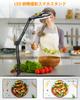 UTEBIT Ring Light 10 Inch Smartphone Photography Tabletop Smartphone Stand with USB 360 Overhead Selfie Distribution 3 Color 8 Levels of Dimming Arm,
