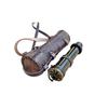 Antique Style Brass Telescope with Leather Case - Vintage Nautical Décor