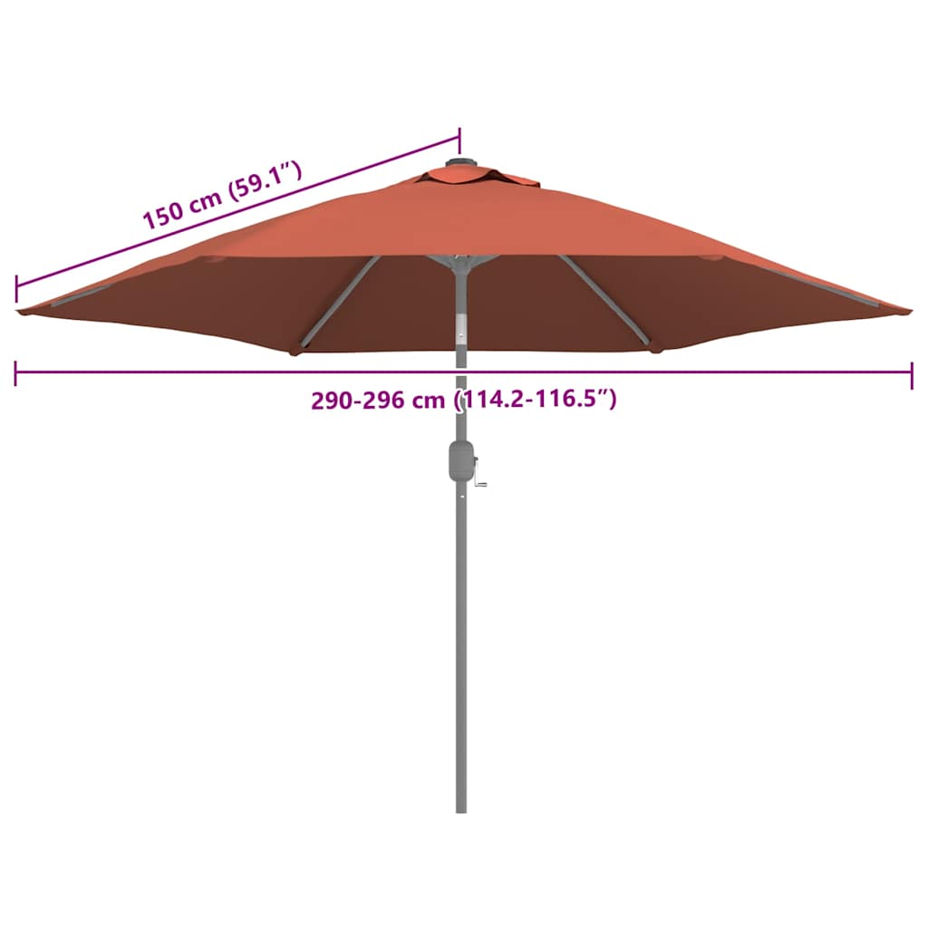Replacement Canopy for Sun Umbrella Terracotta Red 300 cm