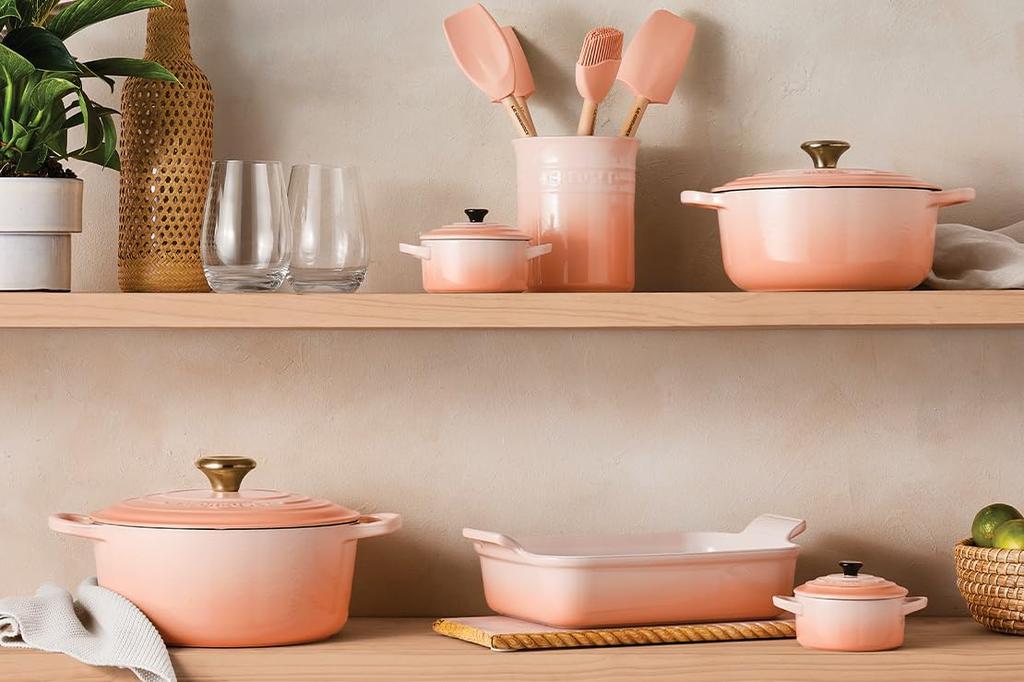 Le Creuset Круглая глубокая жаро- и холодостойкая микроволновая посудомоечная машина карри паста духовка жаростойкая тарелка японское блюдо, тарелка, 20 см, персиковый, устойчивый, духовка,