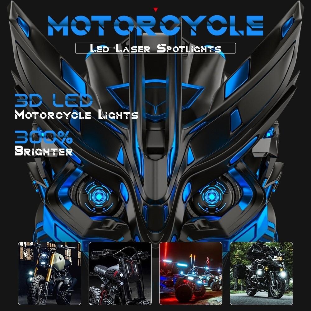 Waterproof Motorcycle Spotlight Two-Color Automotive Headlamps Fog Spotlights  Motorcycle Work