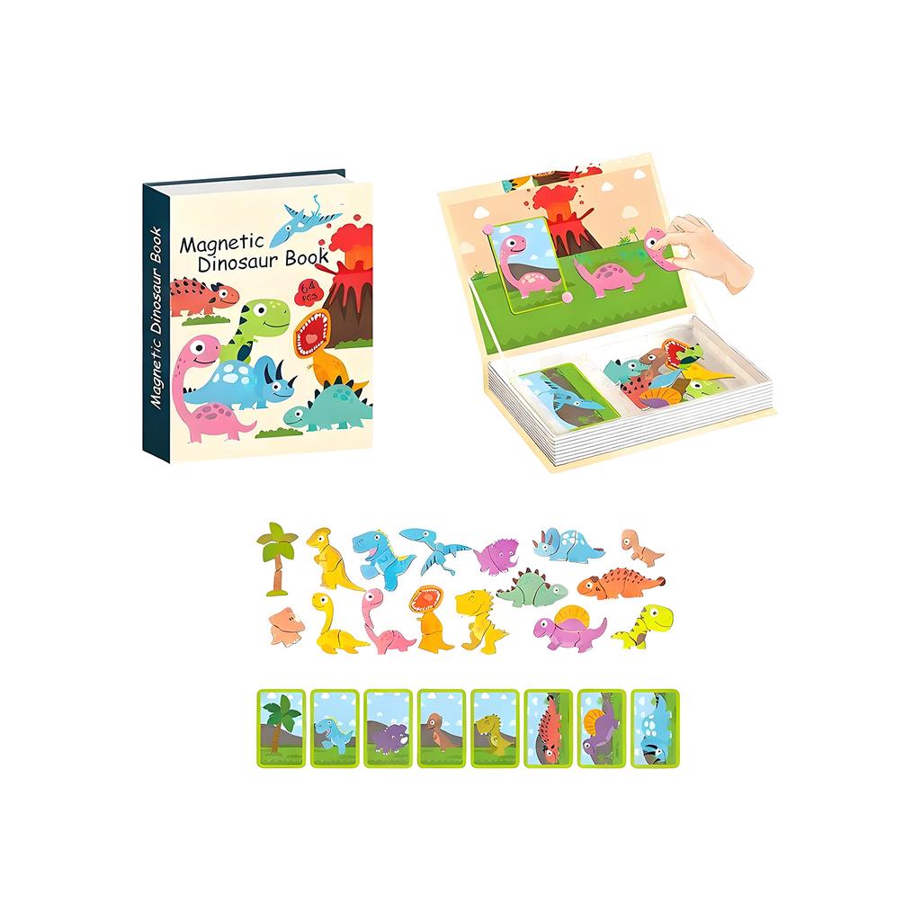 8 стилей DIY развивающая магнитная книга-пазл для младенцев и малышей, магнитные наклейки, игрушка для раннего развития, подарок