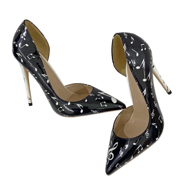 Туфли на высоком каблуке с модным узором, женские туфли больших размеров, универсальные деловые туфли для женщин