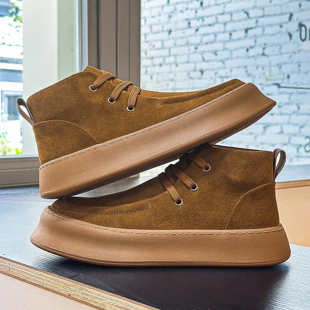 Fashion Autumn Winter Hot Selling Men's Ankle Boots Handmade Soles Comfortable Men's Business Casual Shoes Office Daily Oxford Shoes