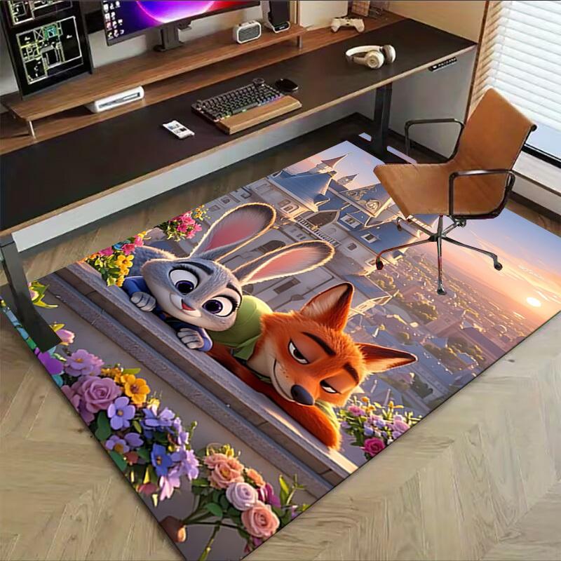 1pc castle flowers Carpet Anti Slip Polyester Floor Mat for office.Bedroom