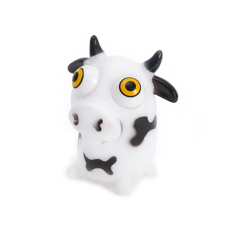 Soft Cow White Shaped Squeezing Toy Tpr Material Stress Relief Coordination Hand