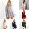T Long Sleeves Shirt Women Clothing Solid Color Round Neck Breathable Fashion