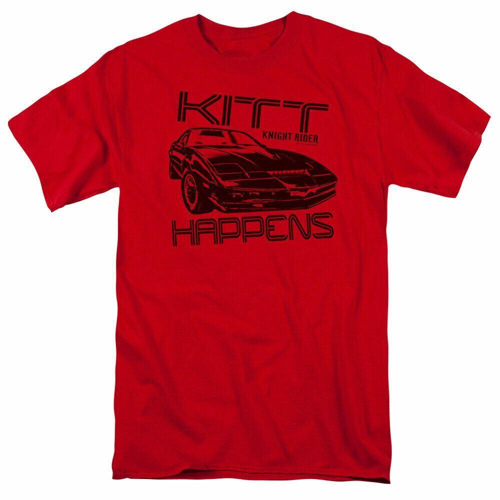 26 Knight Rider Kitt Happens T Shirt Mens Michael Car Licensed Classic TV Red Unisex T-Shirt
