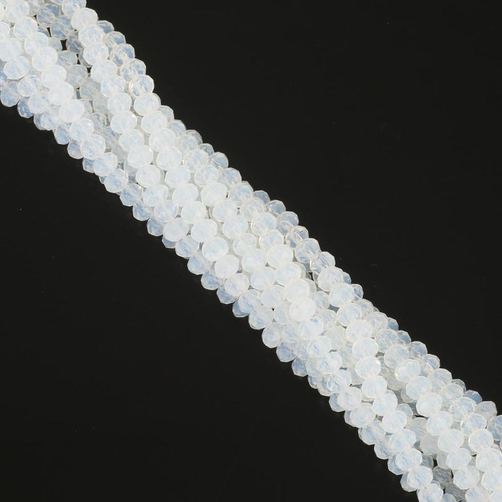 30-200Pcs Rondelle Austria Faceted Crystal Glass Beads Loose Spacer Beads for Jewelry Making