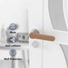 2PCS Living Room Static-free Anti-collision Door Knob Cover Handle Sleeve Silicone Wall Protector