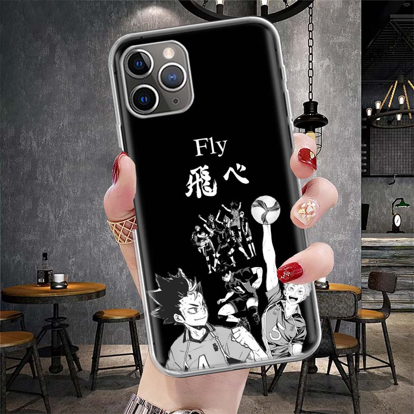 Haikyuu Oya Волейбол Аниме Мягкий Чехол Для Телефона Для IPhone 11 17 Air 16E 16 Pro Max 15 + 14 Plus 13 Mini 12 Apple 7 SE 8 Fundas Coq
