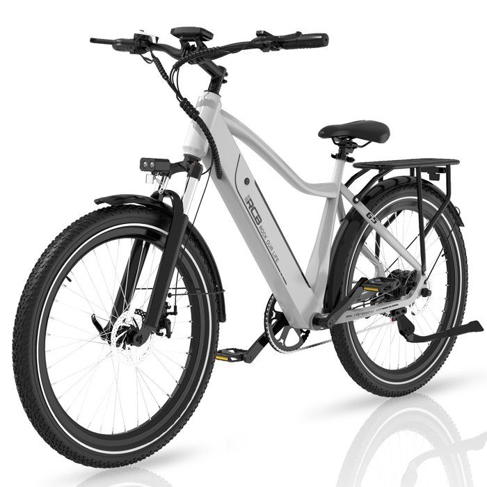 RCB G5 Vélo Électrique 27,5" 480W, 36V 13Ah, Jusqu'à 80 km, 38Nm, Capteur de Couple, 7 Vitesses,Argent