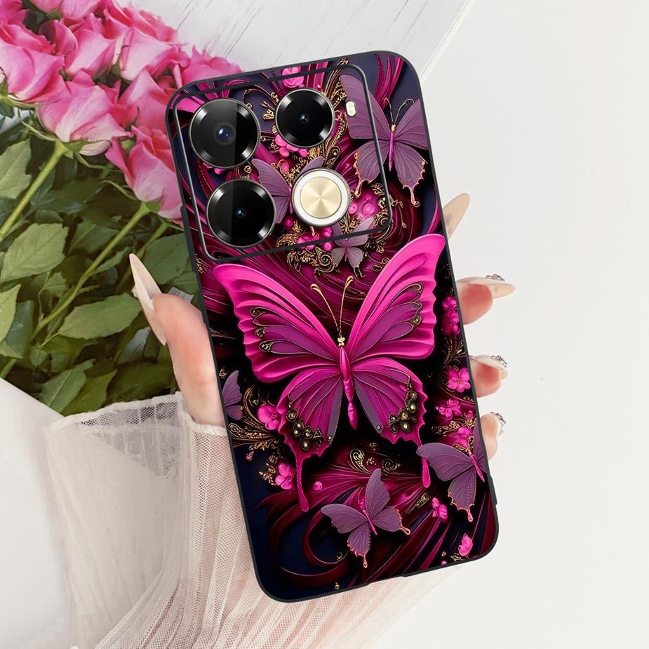 For Infinix Note 40 40X 5G Case X6852 New Butterfly Painted Cover Soft Silicone Case For Infinix Note 40 Pro Plus Note40 X Shell