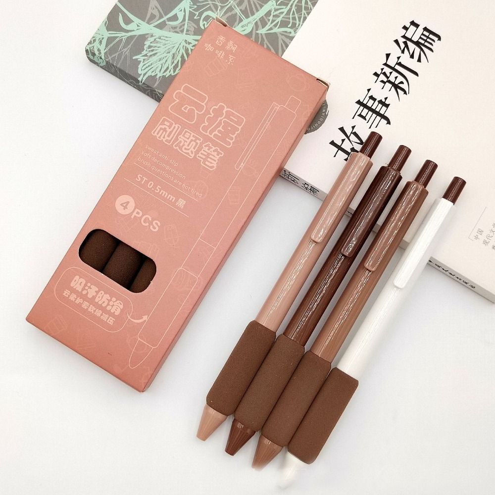 4 шт./компл. простые гелевые ручки 0,5 мм роликовая ручка чернильная ручка шариковая ручка школьные канцелярские принадлежности