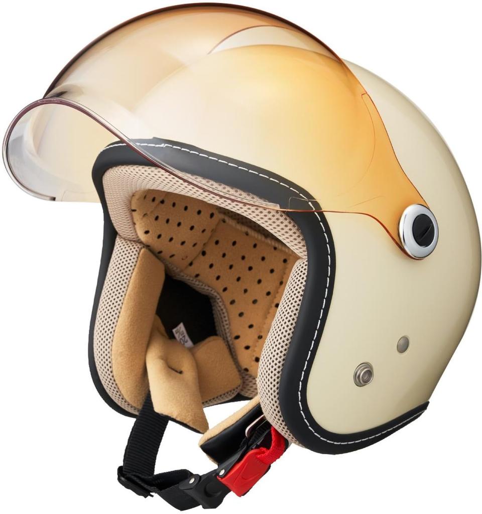 MARUSHIN Motorcycle Jet Helmet MCJ7 BUBBLE RIDER WOMEN M Size Ivory Product 05302011 Women's (54~55cm) Number