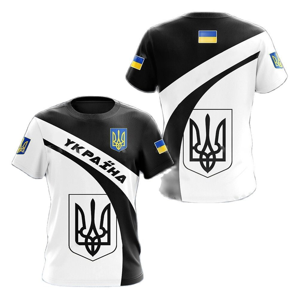 Ukraine Flag Camo Printed 3D T-shirt Summer Ukrainian Veterans Training Clothes Personality Teenage Short Sleeved O-neck Top