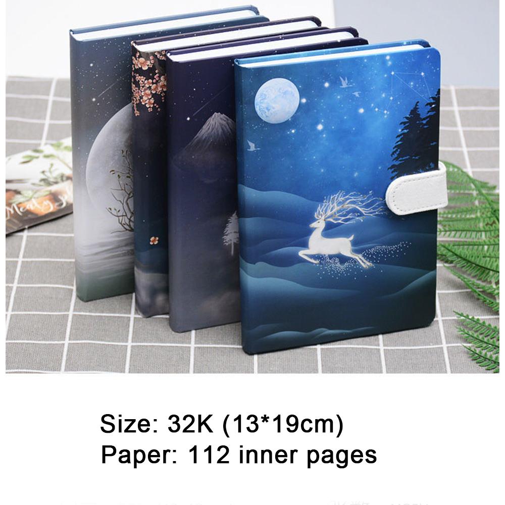 A5 Magnetic Buckle Student Ledger, Diary, Record Book, 112 Colored Pages, Travel Log, Notebook, Excerpt Book