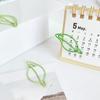 15 шт./компл. зеленые скрепки для бумаг, милые скрепки из нержавеющей стали в форме листьев, книжные знаки для офиса, школьные принадлежности