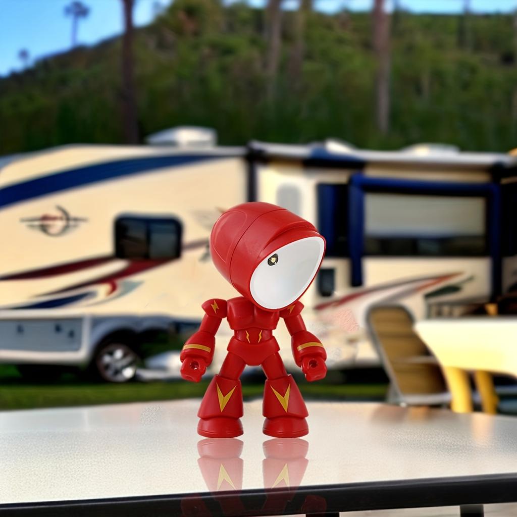 1pc Mini Night Light, LED Cartoon Cute Robot Design Lamp, Desktop Ornament, Table Lights, Holiday Gifts