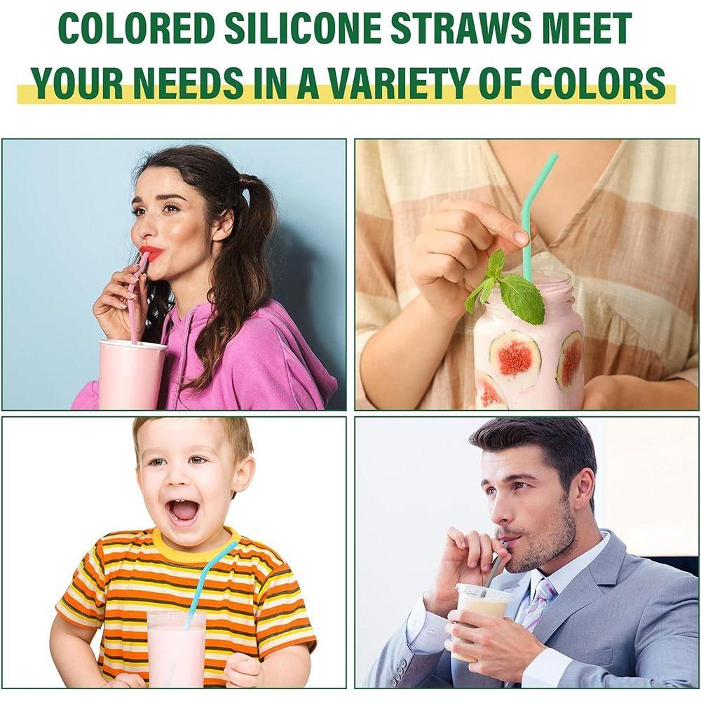 6 шт. Головки для соломинок для чая, кофе, сока, посуда Силиконовая присоска для нержавеющей стальной соломинки диаметром 8 мм