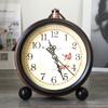 Retro European Style Pastoral Creative Alarm Clock Lazy Silent Student Alarm Clock Simple Bedside Small Alarm Clock Seat Table Clock