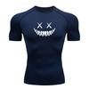 Men's Breathable Compression Fitness TShirt X Cross Eye Grin