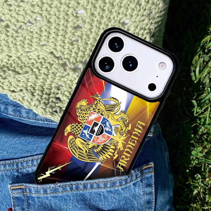 Чехол для телефона с гербом и флагом Армении для IPhone 11 12 13 14 15 16e 17 Pro Max Coque для IPhone 17 Air