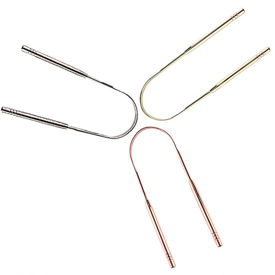 Stainless Steel Tongue Scraper Cleaner Fresh Breath Keeper Oral Hygiene with Box