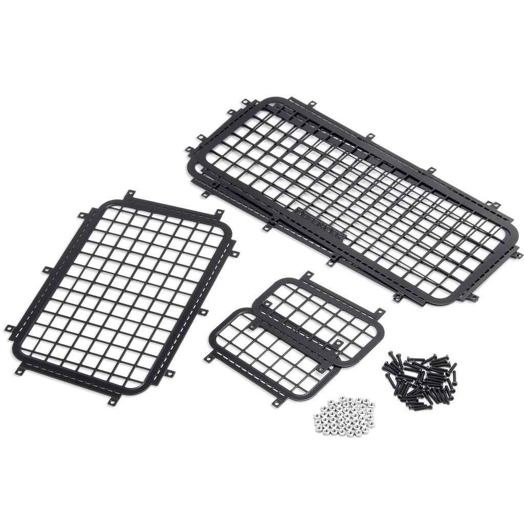 TRZX Stainless Steel RC Window Mesh Protective Net Mesh Window Cover for 1/10 Traxxas TRX-4 RC Crawler Car