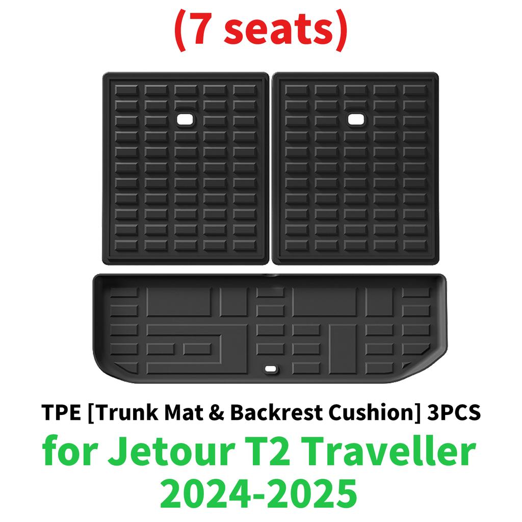 Для Jetour T2 Traveller 2025 2025 Индивидуальные ТПЭ коврики в салон Полный комплект Экологичные Водонепроницаемые Всепогодные вкладыши в салон Аксессуары