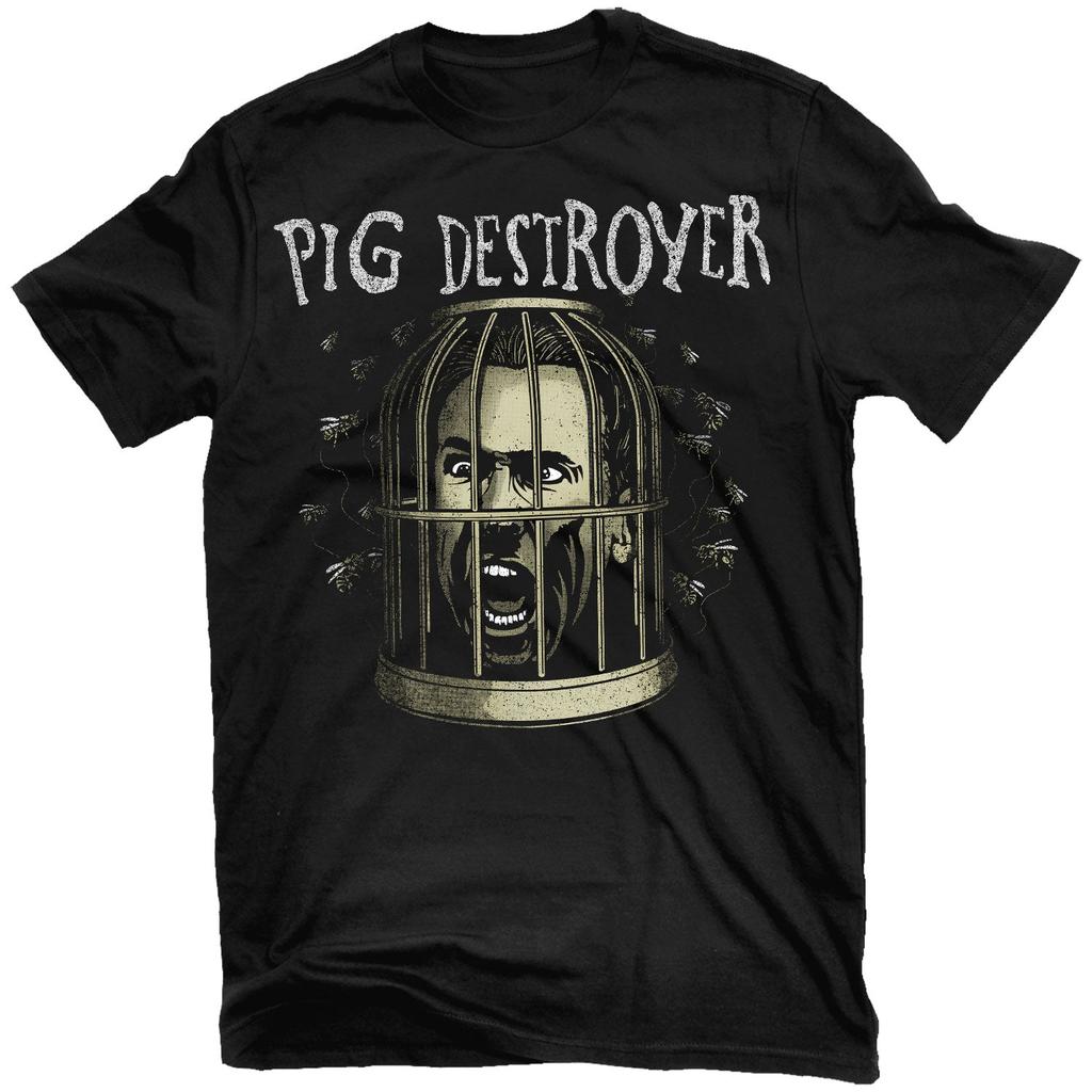 Jef Whitehead Design Pig Destroyer Rock Band Graphic Tee  Cotton Round Neck Casual Unisex Tshirt Summer Top