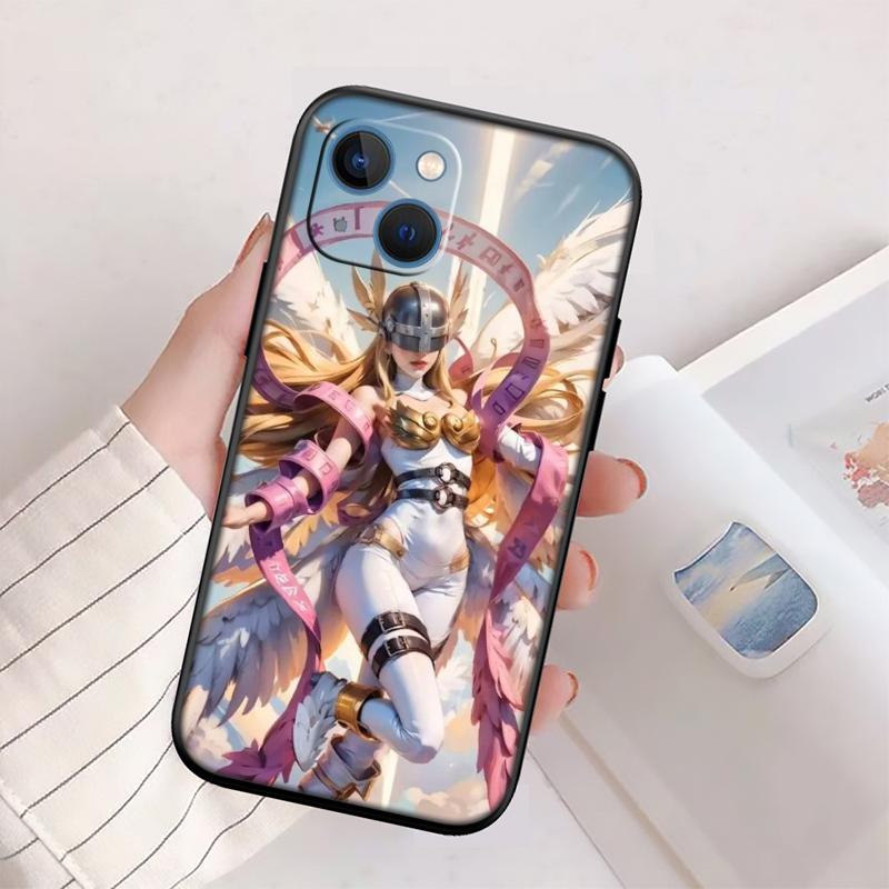 Angel D-Digimons New High-End Shell Phone Case for iPhone 16 15 14 13 12 Pro Max Plus Mini