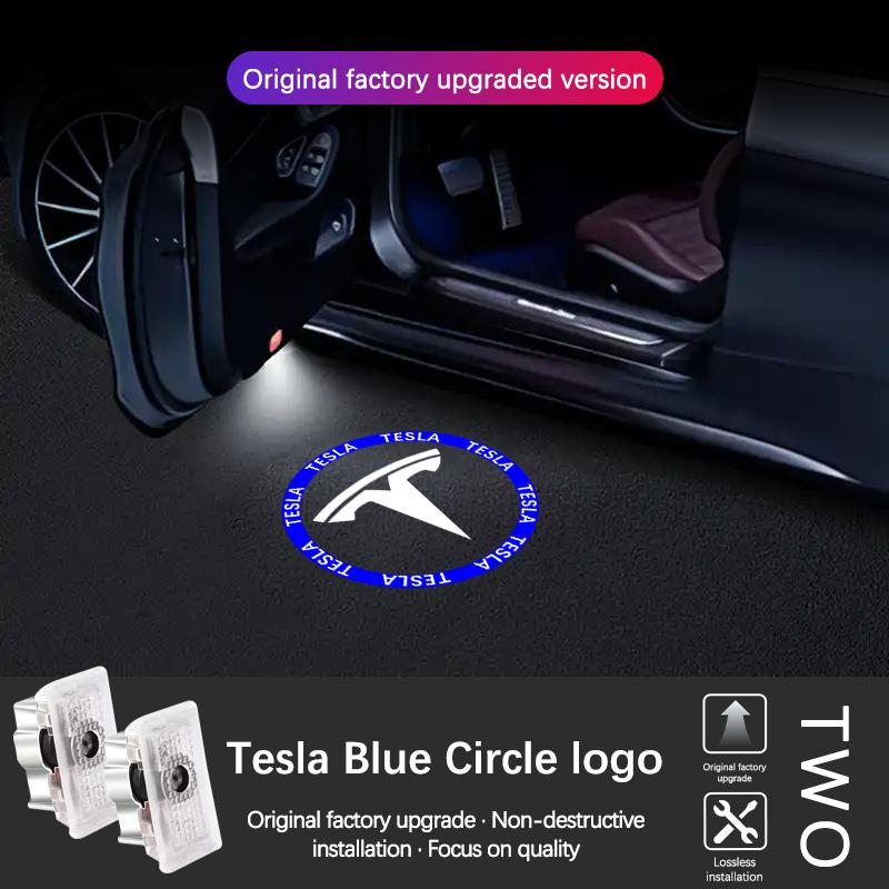 ALC1 LED Car Door Welcome Light Projector Ghost Shadow Lamp Accessories For Tesla Model 3 Model S Model Y Model X