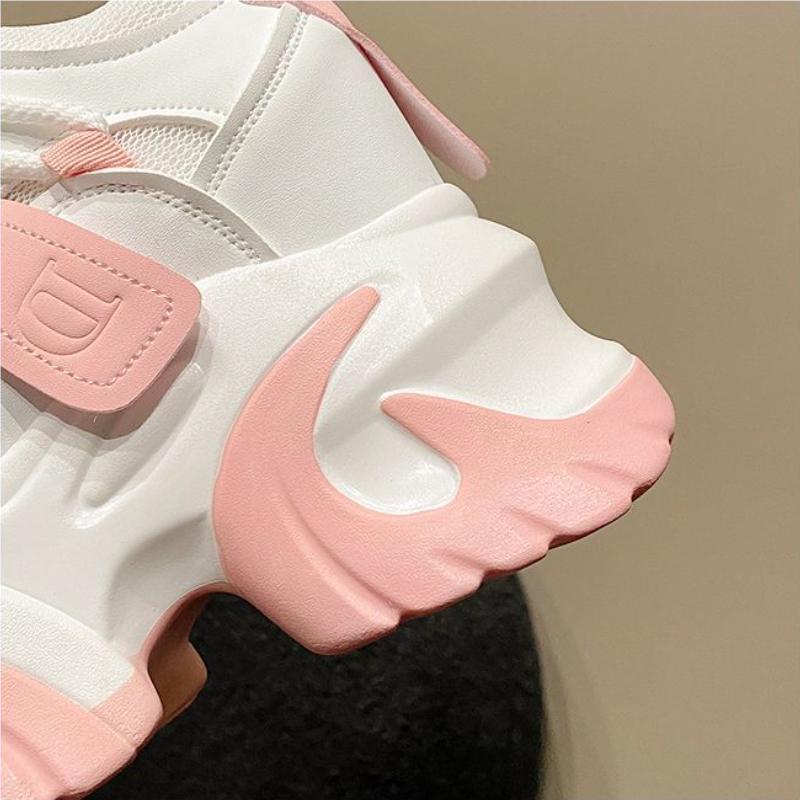 Весенне-осенние женские массивные кроссовки, кожаная повседневная обувь на скрытом каблуке 10 см, женская спортивная обувь на высокой платформе с кристаллами, женская спортивная обувь для папы